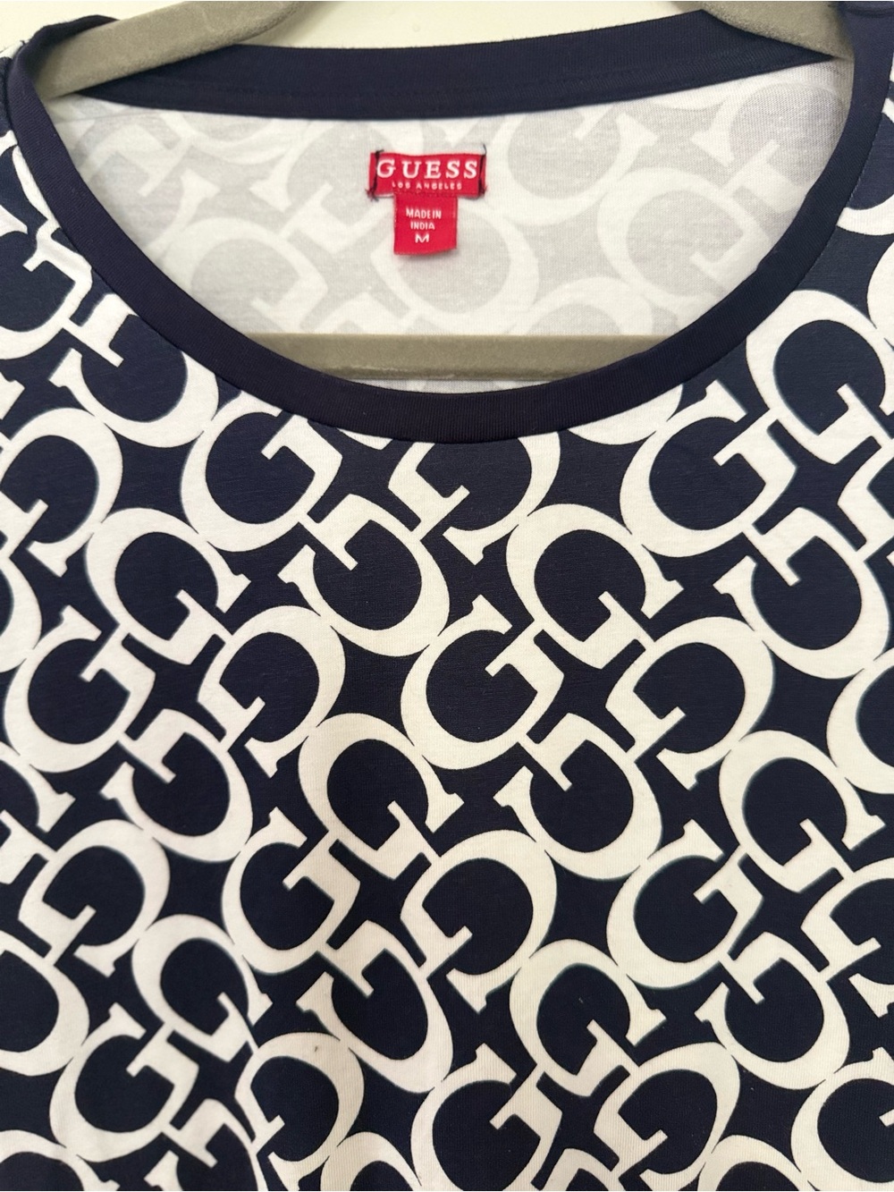GUESS Logo Dress Streetwear Y2K Revival Navy White 80’s Size M - Picture 3 of 5